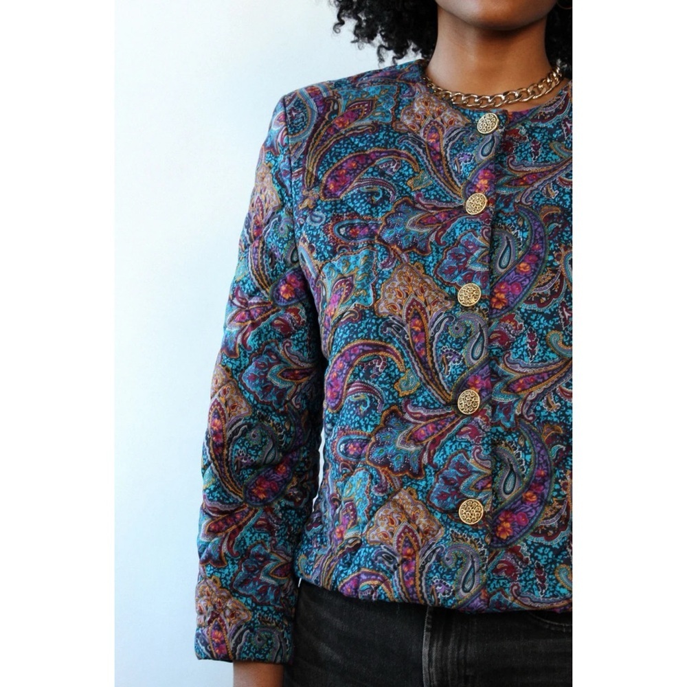 Leslie Fay X Vintage 80s Baroque Quilted Jacket